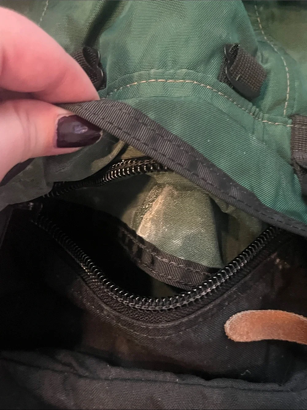 Vintage Gregory Green and Black Outdoor Backpack with Secure Buckles